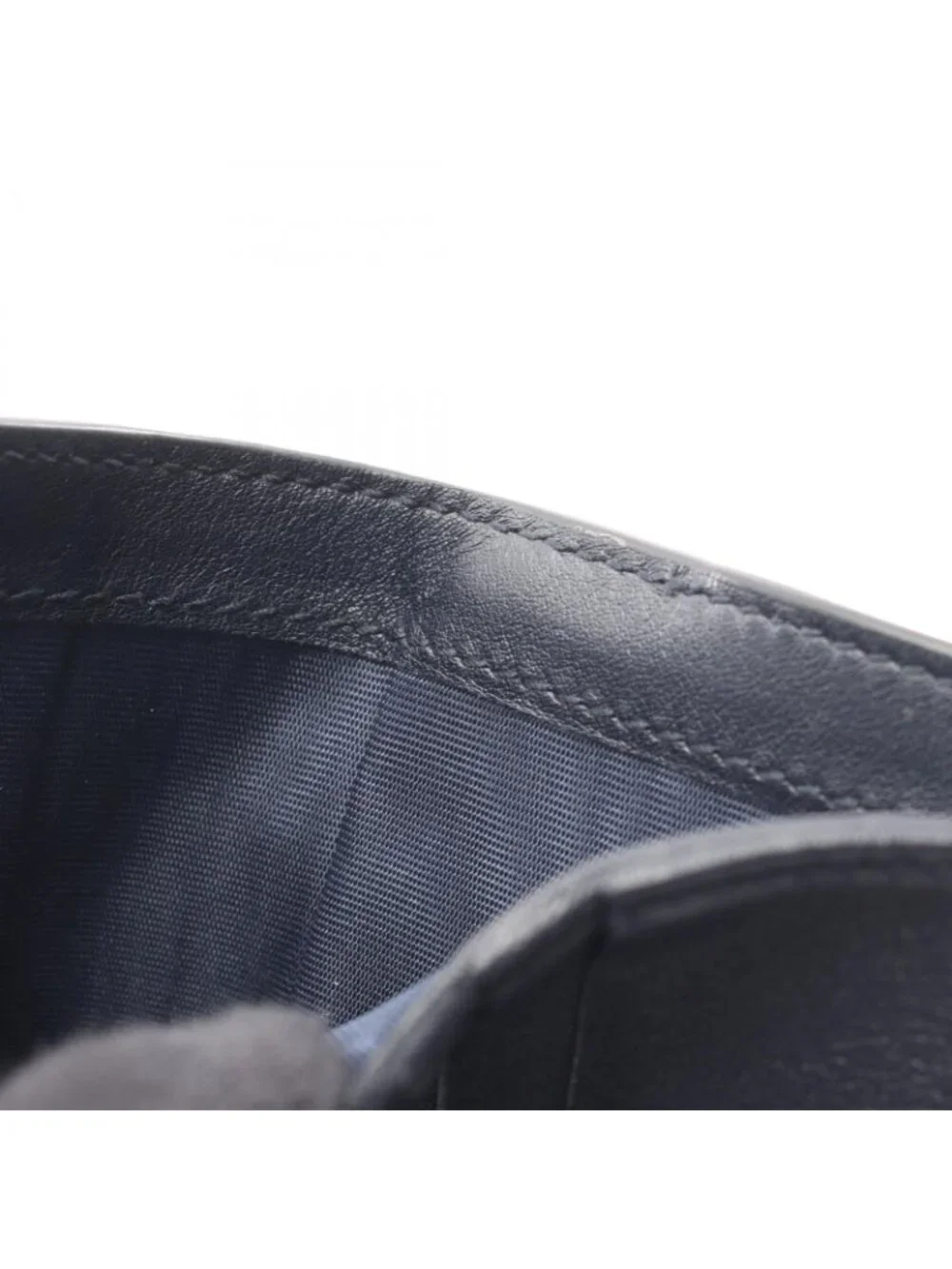 Gucci Bifold Wallet Micro Guccissima Navy Leather Compact - Picture 7 of 7